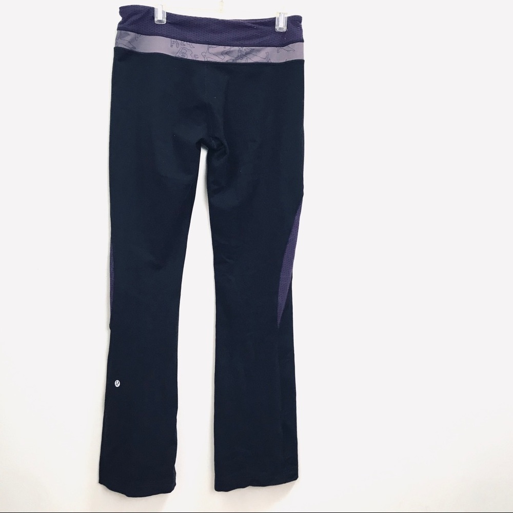 Lululemon Yoga Grrove Mesh Insert Pants Wet Dry Warm Flare Straight Leg Stretch